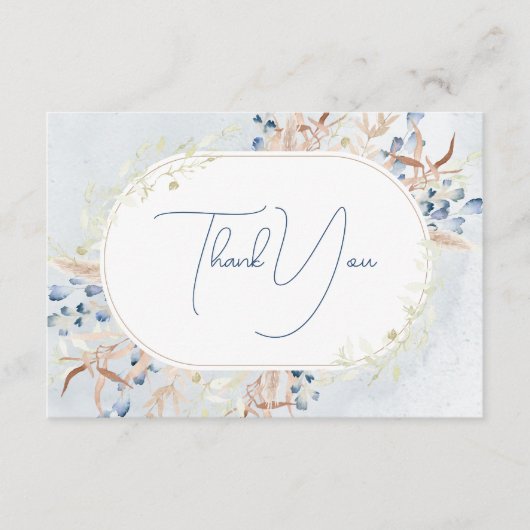 ブルードライボウホフラワーズサンキューカード エンクロージャーカード (正面)