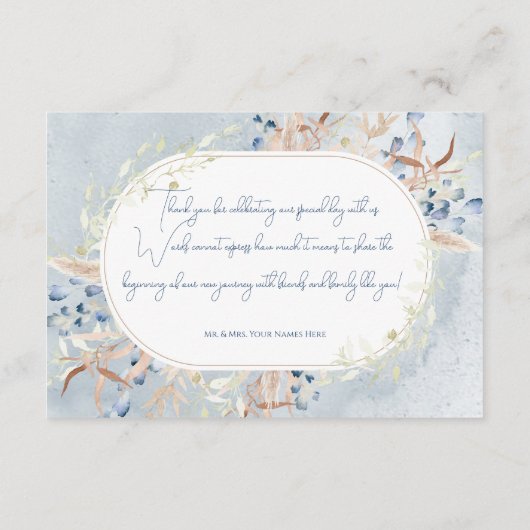 ブルードライボウホフラワーズサンキューカード エンクロージャーカード (裏面)