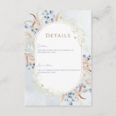 ブルードライボウホフラワーズブルー結婚ズ詳細 エンクロージャーカード (正面)