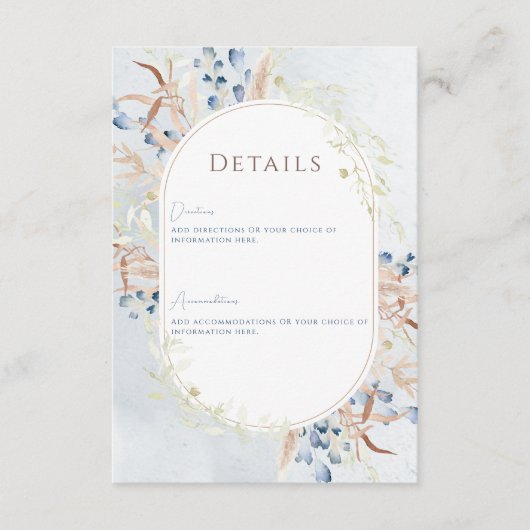 ブルードライボウホフラワーズブルー結婚ズ詳細 エンクロージャーカード (正面)