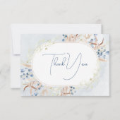 ブルードライボホ結婚の花 サンキューカード (正面)