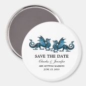 ブルードラゴエレガントンズが日付マグネットを保存 マグネット (正面/裏面)