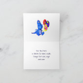 ブルードラゴンとバルーン空白のノートカード カード (内部)