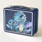 ブルードラゴンのカスタマイズ メタルランチボックス (裏面)