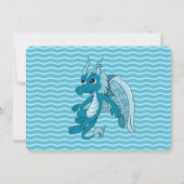 ブルードラゴンの誕生日プリント招待状 招待状 (裏面)