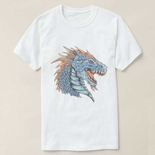 ブルードラゴンの頭部Tシャツ Tシャツ (デザイン正面)