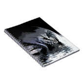 ブルードラゴンアンドムーンイラストレーション   ノートブック (右側)