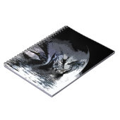 ブルードラゴンアンドムーンイラストレーション   ノートブック (左側)