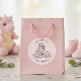 ブルードラゴンウォーターカラーベビーシャワー ラウンドシール