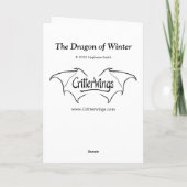 ブルードラゴンオブウィンターファンタジー自然アート カード (裏面)