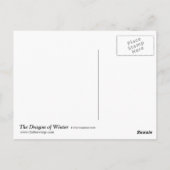 ブルードラゴンオブウィンターファンタジー自然アート ポストカード (裏面)