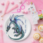 ブルードラゴンカスタム紙プレート9" ペーパープレート (パーティー)