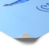 ブルードラゴンキッズルームパーソナライズされたウォールポスター ポスター (角)