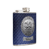 ブルードラゴンスケールメタルルック フラスク (右)