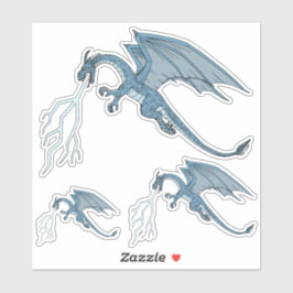 ブルードラゴンスピッティング稲妻 シール