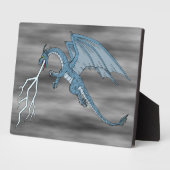 ブルードラゴンスピッティング稲妻 フォトプラーク (側面)