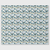 ブルードラゴンフライギフトラップハッピーバースデー ラッピングペーパー (フラット)