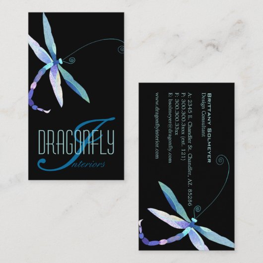 ブルードラゴンフライクリエイティブデザイナー 名刺 (正面/裏面)