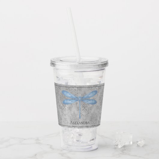 ブルードラゴンフライダマスク アクリルタンブラー (アイス正面)