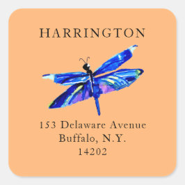 ブルードラゴンフライテラコッタ差出人住所 スクエアシール