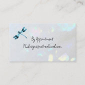 ブルードラゴンフライミニマリストクラッシホワイトオパール 名刺 (裏面)