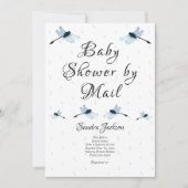 ブルードラゴンフライ少年の赤ちゃんシャワー 招待状 (正面)