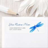 ブルードラゴンフライ差出人住所ラベルテンプレート ラベル (インサイチュ)