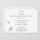 ブルードラゴンフライ結婚式招待状 招待状 (裏面)