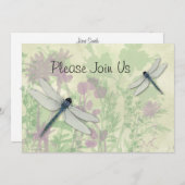 ブルードラゴンフライ結婚式招待状 招待状 (正面/裏面)