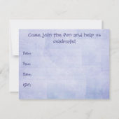 ブルードラゴンフライ誕生日パーティーへの招待 招待状 (裏面)