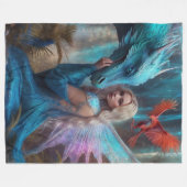 ブルードラゴンブランケット フリースブランケット (正面(横))