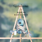 ブルードラゴンベビーシャワーありがとう アクリルサイン (ニュートラル)