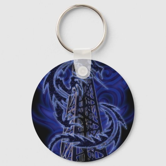 ブルードラゴンラッピングデのまわりにリック キーホルダー (正面)