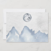 ブルードラゴン城の水の色の赤ちゃんシャワー 招待状 (裏面)