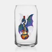 ブルードラゴン日が差すことギターミュージック ガラス缶 (裏面)