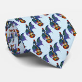 ブルードラゴン日が差すことギターミュージック ネクタイ (ロール)