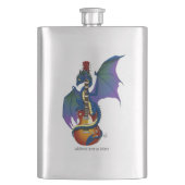 ブルードラゴン日が差すことギターミュージック フラスク (正面)
