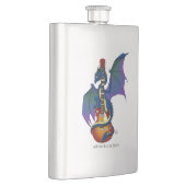ブルードラゴン日が差すことギターミュージック フラスク (右)