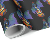 ブルードラゴン日が差すことギターミュージック ラッピングペーパー (ロールコーナー)
