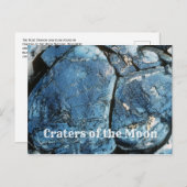 ブルードラゴン溶岩の流れ、月のクレーター ポストカード (正面/裏面)