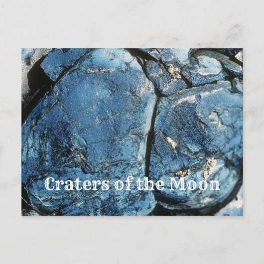 ブルードラゴン溶岩の流れ、月のクレーター ポストカード (正面)