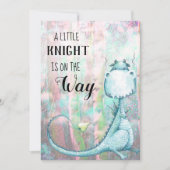 *~*ブルードラゴン男の赤ちゃんベビーシャワー招待状 招待状 (正面)