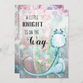 *~*ブルードラゴン男の赤ちゃんベビーシャワー招待状 招待状 (正面/裏面)