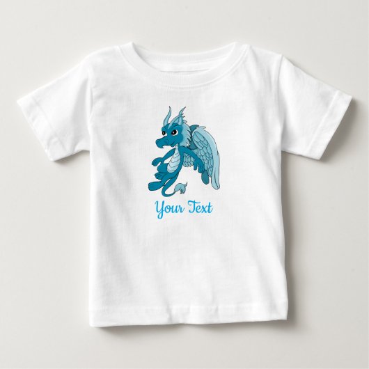 ブルードラゴン カートゥーン ベビーTシャツ (正面)