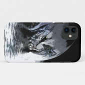 ブルードラゴン&ムーンイラストレーションiPhoneケース Case-Mate iPhoneケース (裏面(横))