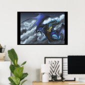 ブルードラゴン – "Fly By Night" ポスター (ホームオフィス)