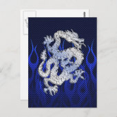 ブルードラゴンinクロムカーボンレーシングフレイムス ポストカード (正面/裏面)