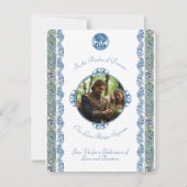 ブルードラゴンRSVPケルト結婚式招待状 招待状 (正面)