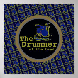 ブルードラムクールデコールプリント ポスター