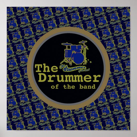 ブルードラムクールデコールプリント ポスター (正面)